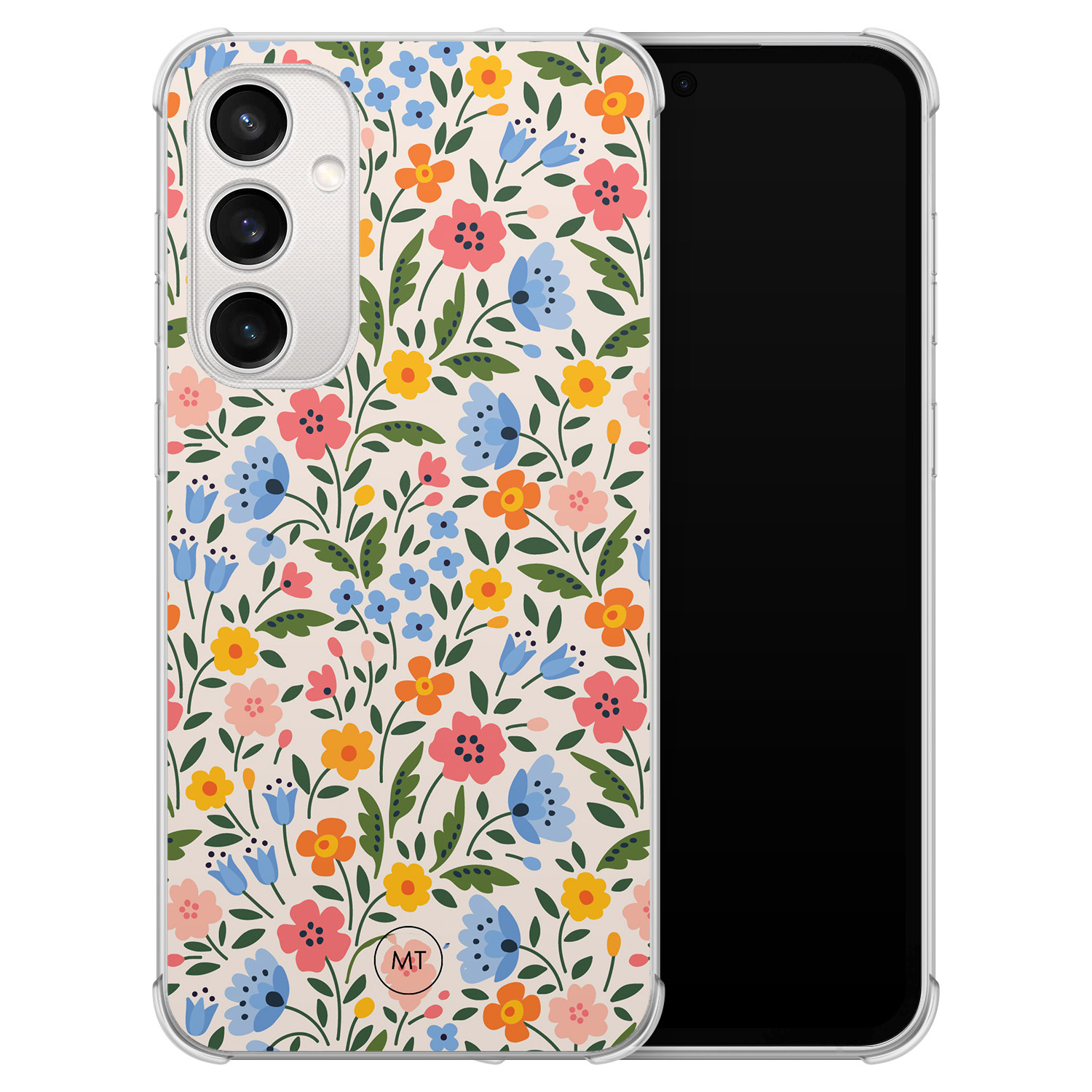 Mooie Telefoonhoesjes Samsung Galaxy S23 FE shockproof hoesje - Romantische bloemen