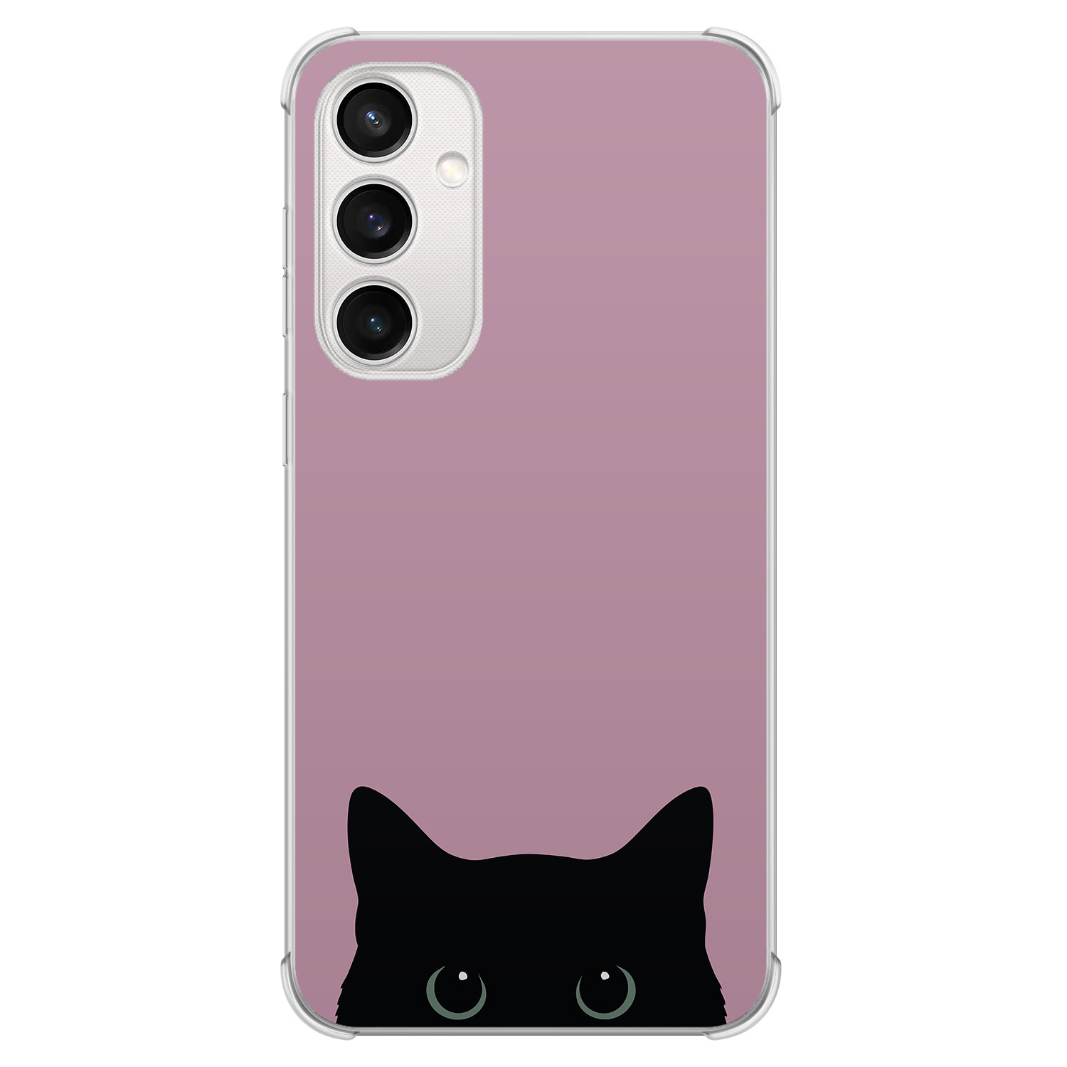 Mooie Telefoonhoesjes Samsung Galaxy S23 FE shockproof hoesje - Zwarte kat