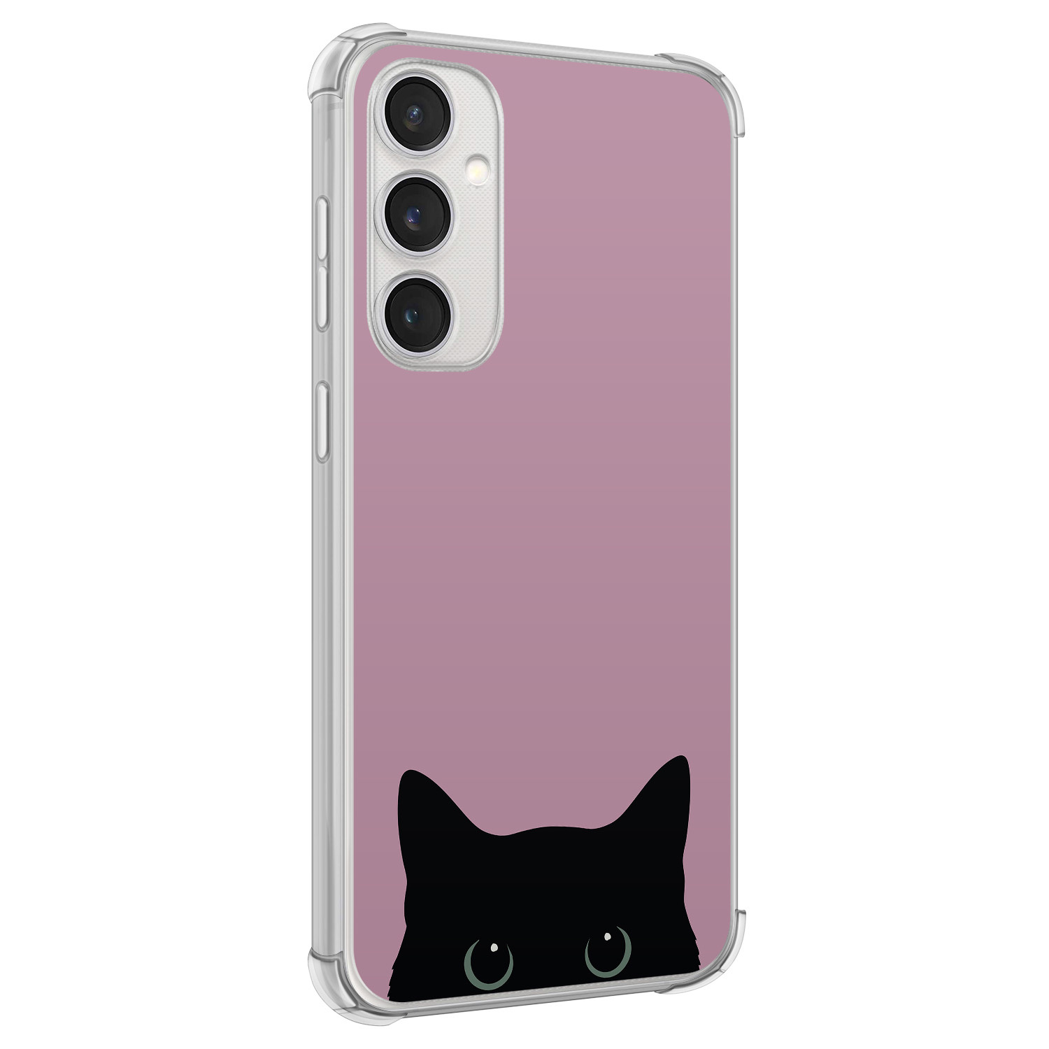 Mooie Telefoonhoesjes Samsung Galaxy S23 FE shockproof hoesje - Zwarte kat