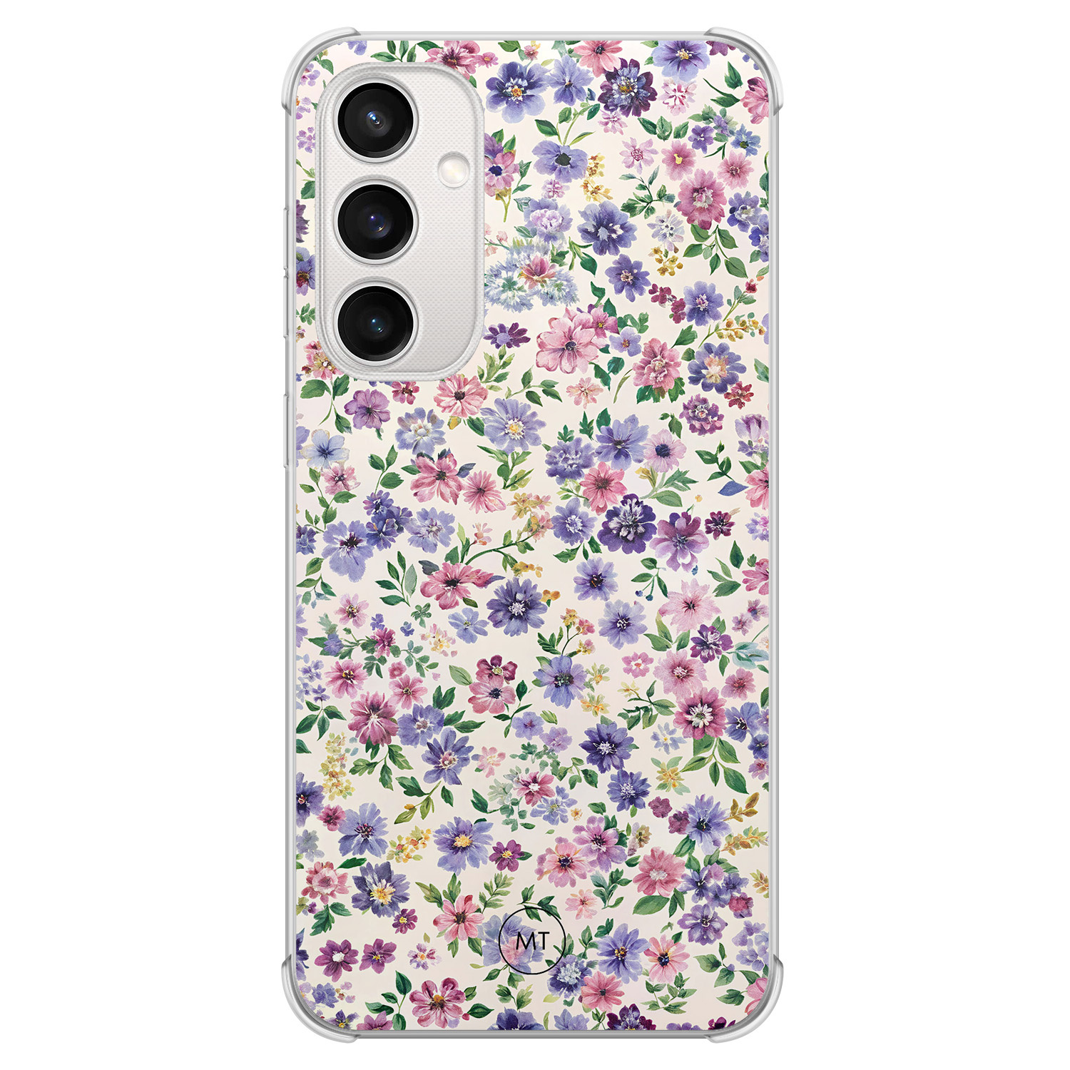 Mooie Telefoonhoesjes Samsung Galaxy S23 FE shockproof hoesje - Purple garden