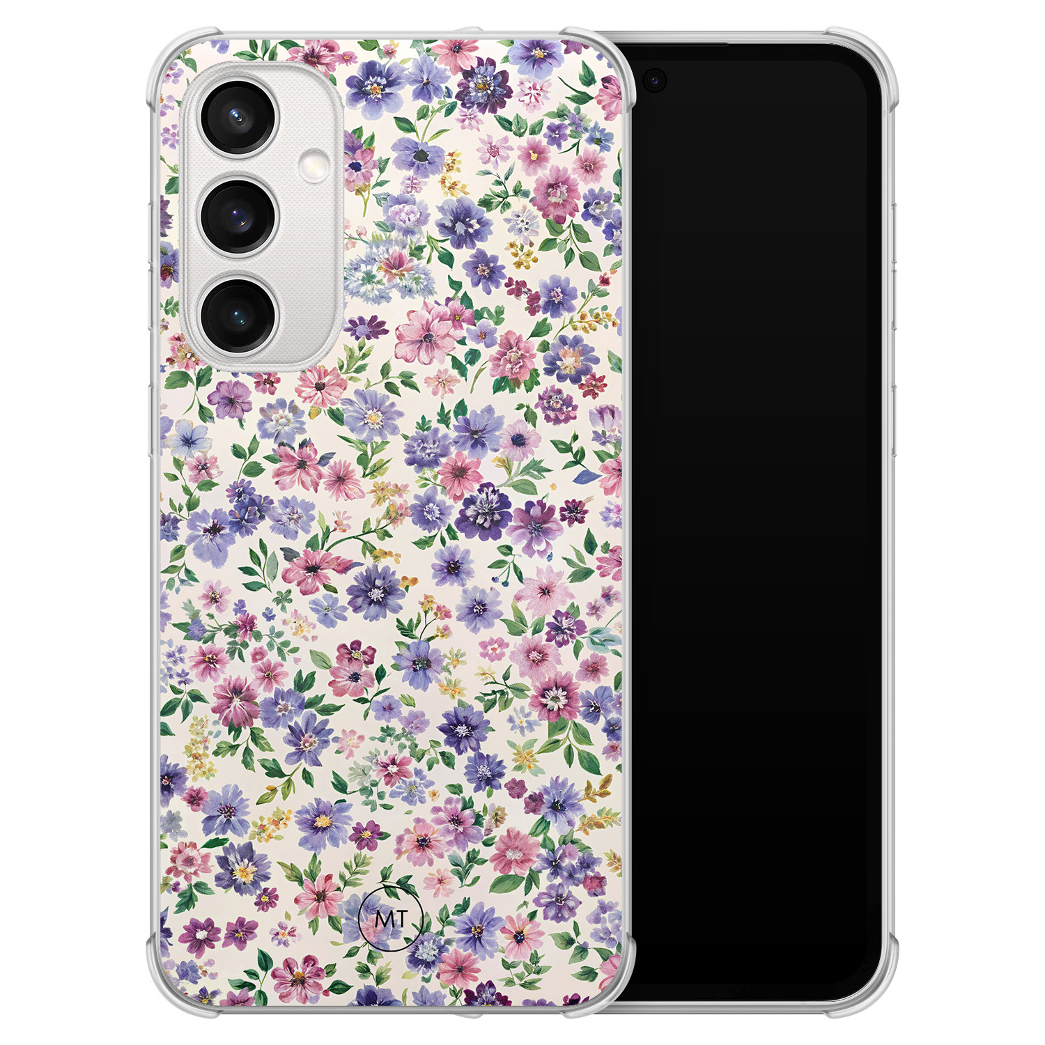 Mooie Telefoonhoesjes Samsung Galaxy S23 FE shockproof hoesje - Purple garden