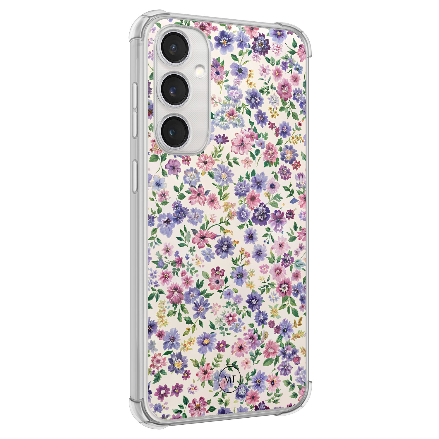 Mooie Telefoonhoesjes Samsung Galaxy S23 FE shockproof hoesje - Purple garden