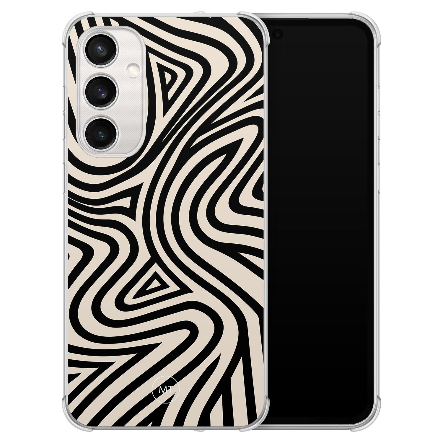 Mooie Telefoonhoesjes Samsung Galaxy S23 FE shockproof hoesje - Groovy lines
