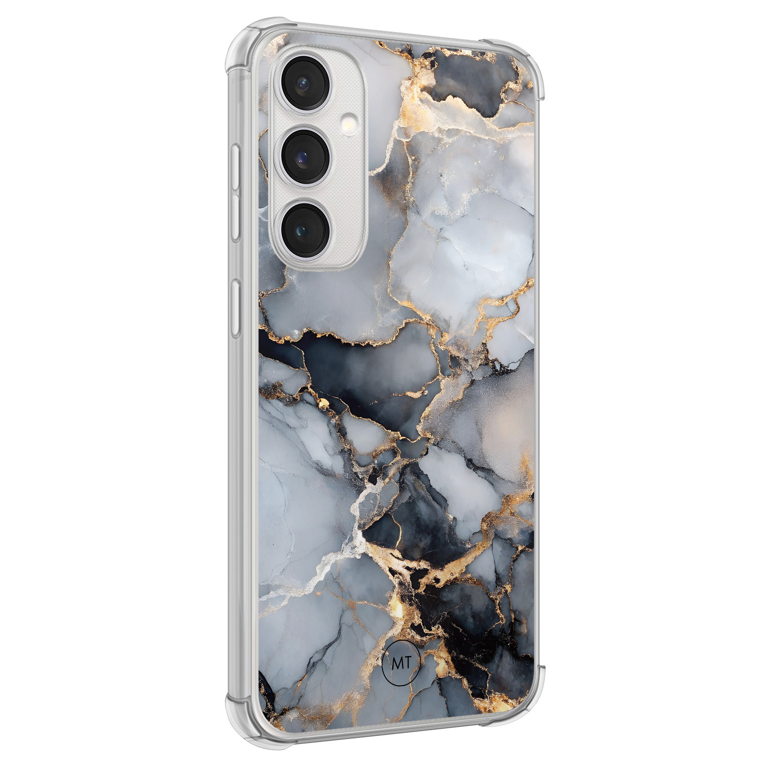 Mooie Telefoonhoesjes Samsung Galaxy S23 FE shockproof hoesje - Marble mist