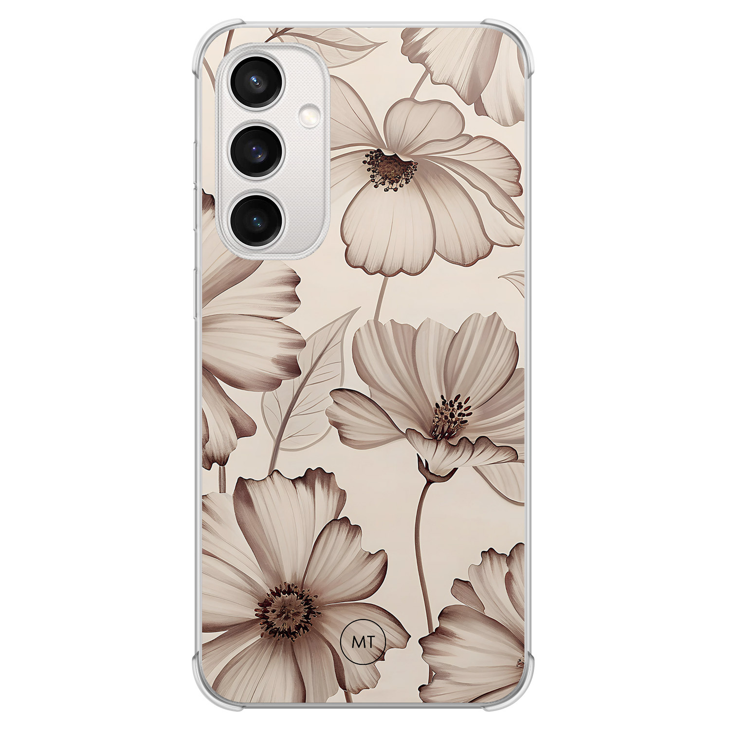 Mooie Telefoonhoesjes Samsung Galaxy S23 FE shockproof hoesje - Sand flowers