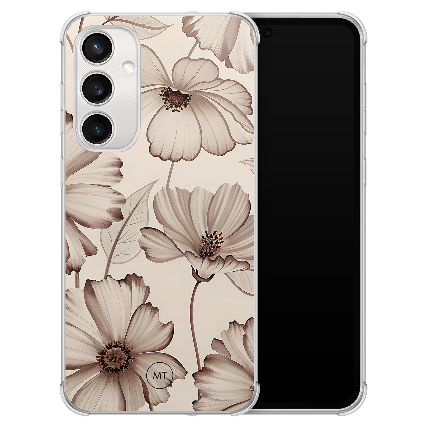 Mooie Telefoonhoesjes Samsung Galaxy S23 FE shockproof hoesje - Sand flowers