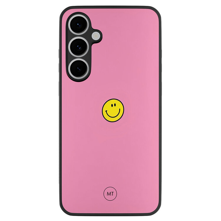 Mooie Telefoonhoesjes Samsung Galaxy S24 FE hoesje - Pink smiley