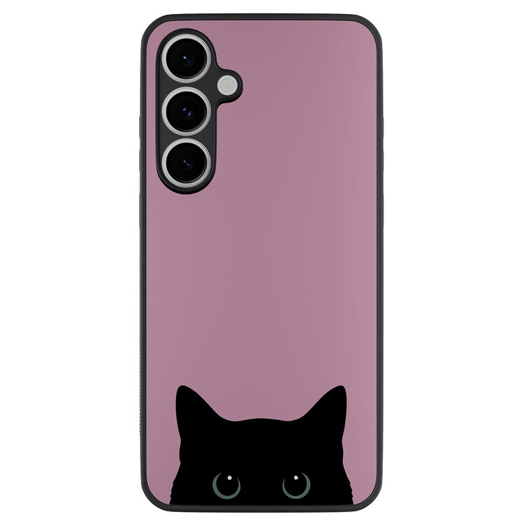 Mooie Telefoonhoesjes Samsung Galaxy S24 FE hoesje - Zwarte kat