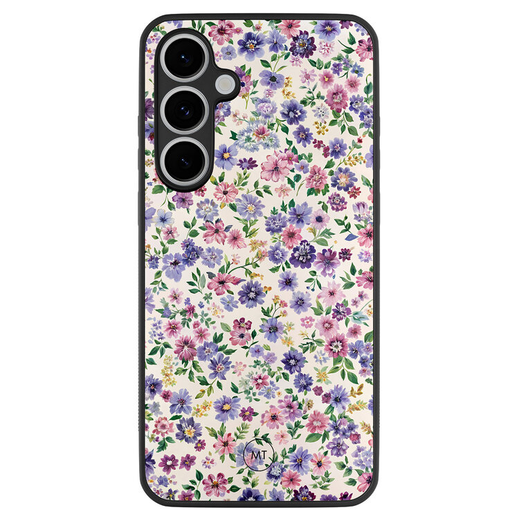 Mooie Telefoonhoesjes Samsung Galaxy S24 FE hoesje - Purple garden