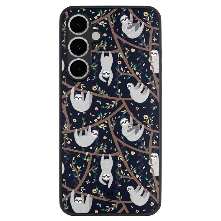 Mooie Telefoonhoesjes Samsung Galaxy S24 FE hoesje - Luiaard print