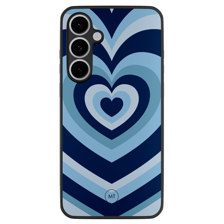 Mooie Telefoonhoesjes Samsung Galaxy S24 FE hoesje - Hart blauw