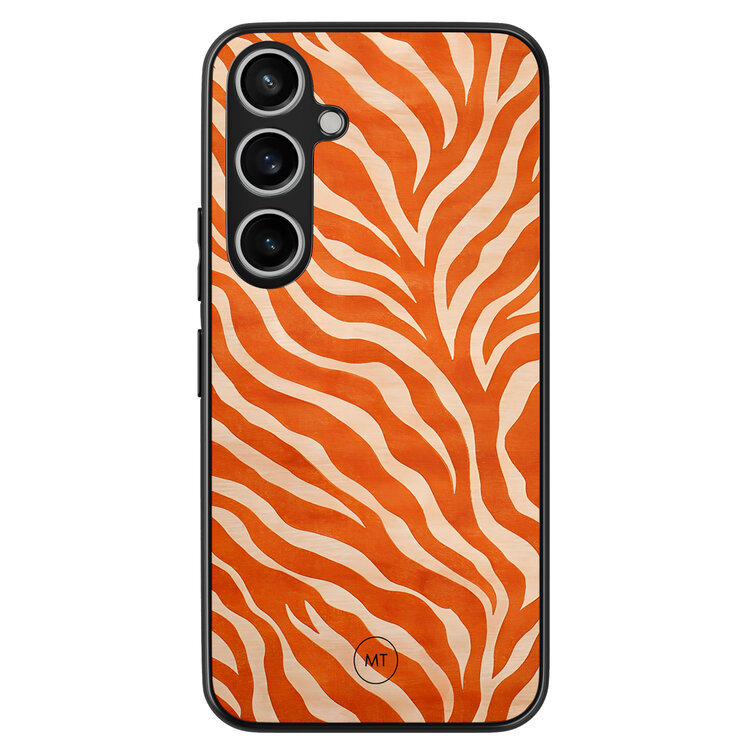 Mooie Telefoonhoesjes Samsung Galaxy A55 hoesje - Zebra oranje