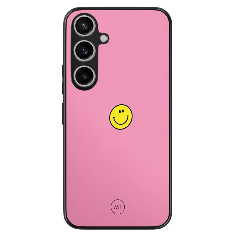 Mooie Telefoonhoesjes Samsung Galaxy A35 hoesje - Pink smiley