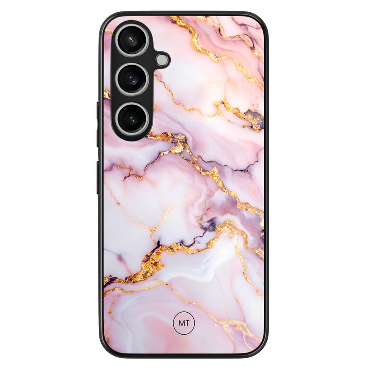 Mooie Telefoonhoesjes Samsung Galaxy A35 hoesje - Marble pink
