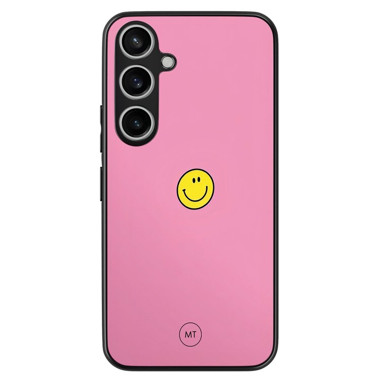 Mooie Telefoonhoesjes Samsung Galaxy A15 hoesje - Pink smiley