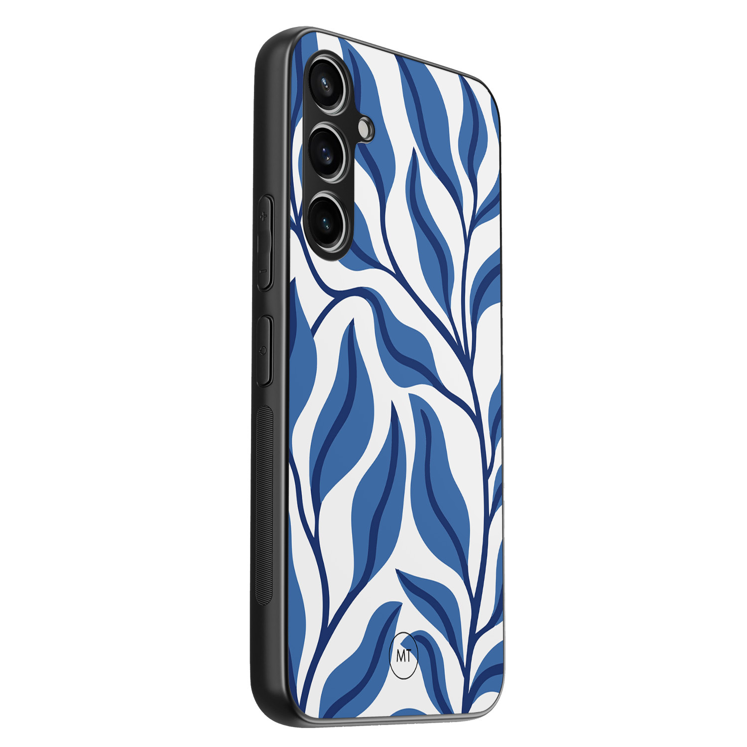 Mooie Telefoonhoesjes Samsung Galaxy S23 FE hoesje - Blue leaves