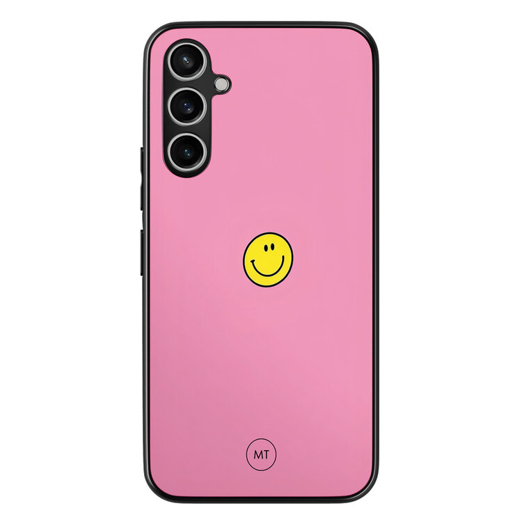 Mooie Telefoonhoesjes Samsung Galaxy A54 hoesje - Pink smiley