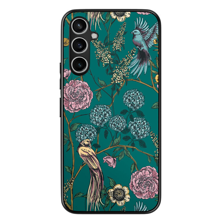 Mooie Telefoonhoesjes Samsung Galaxy A54 hoesje - Bloomy birds