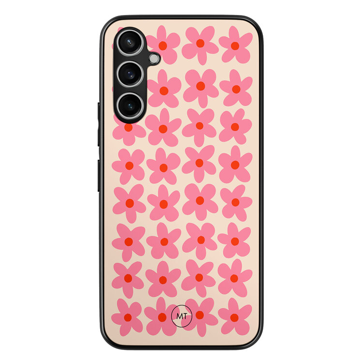 Mooie Telefoonhoesjes Samsung Galaxy A54 hoesje - Retro Blooms