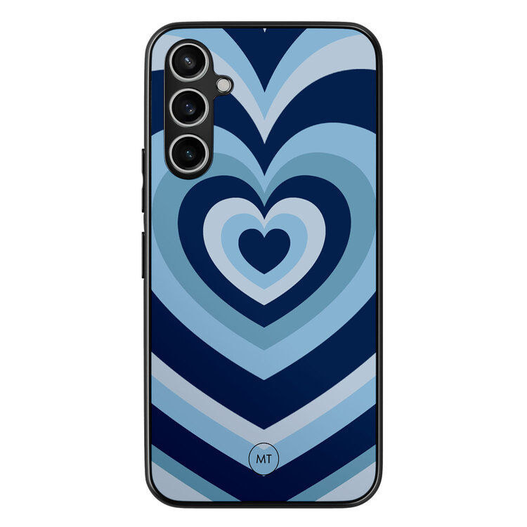 Mooie Telefoonhoesjes Samsung Galaxy A54 hoesje - Hart blauw