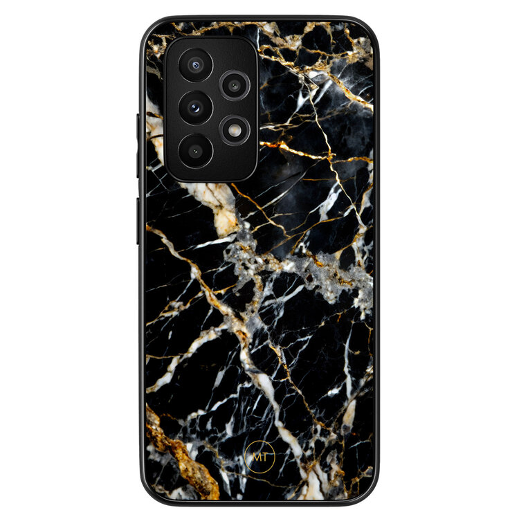 Mooie Telefoonhoesjes Samsung Galaxy A52(s) hoesje - Black marble elegance