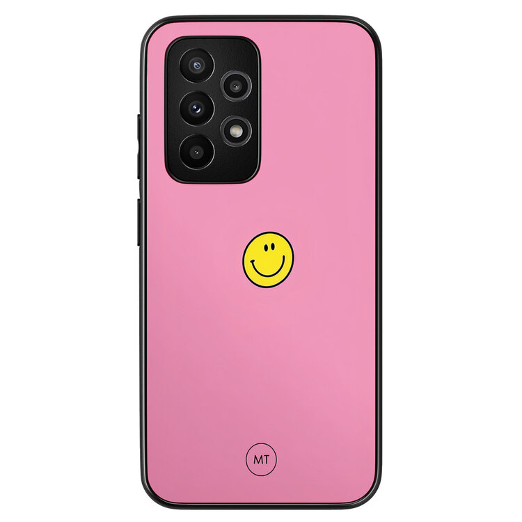 Mooie Telefoonhoesjes Samsung Galaxy A52(s) hoesje - Pink smiley