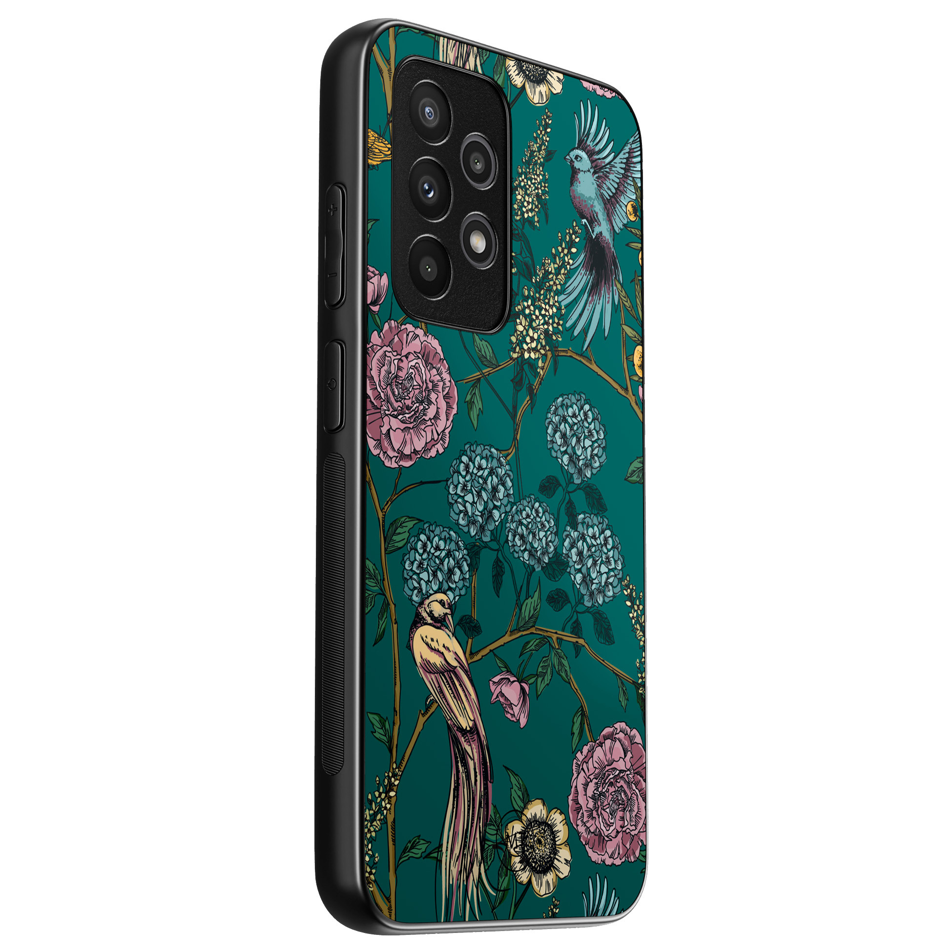 Mooie Telefoonhoesjes Samsung Galaxy A52(s) hoesje - Bloomy birds