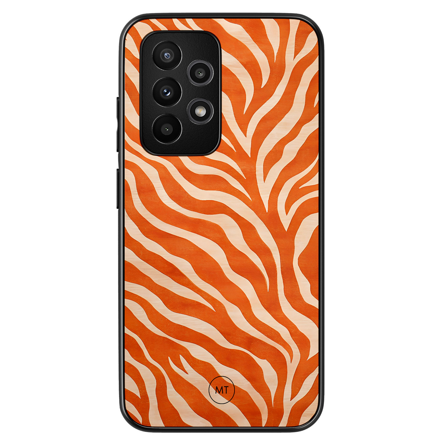 Mooie Telefoonhoesjes Samsung Galaxy A52(s) hoesje - Zebra oranje