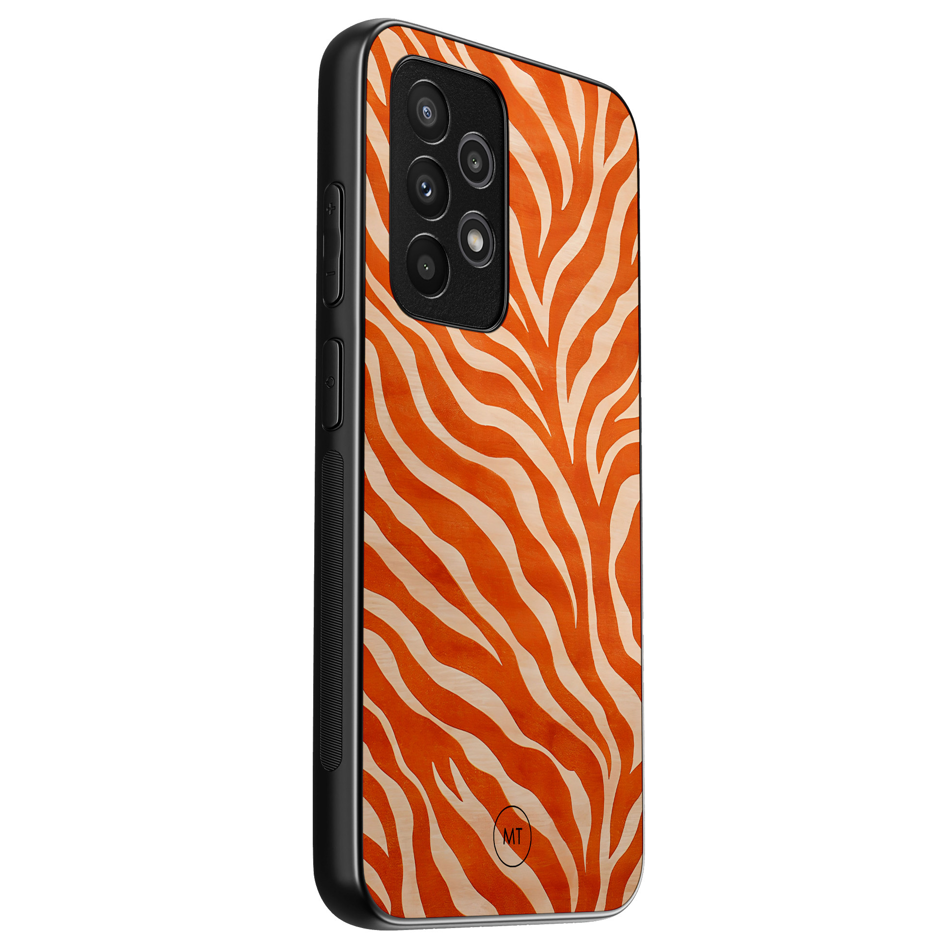 Mooie Telefoonhoesjes Samsung Galaxy A52(s) hoesje - Zebra oranje