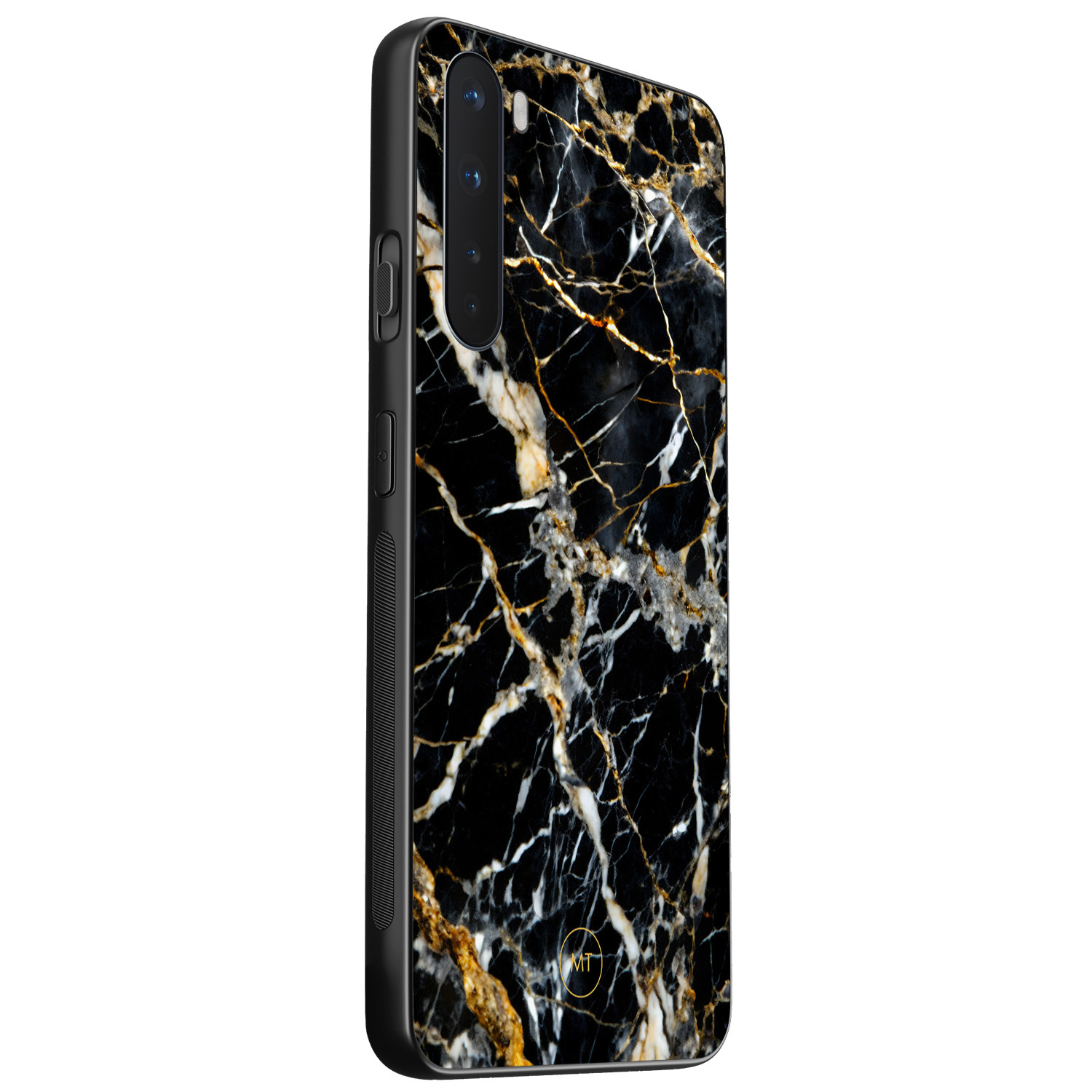 Mooie Telefoonhoesjes OnePlus Nord hoesje - Black marble elegance