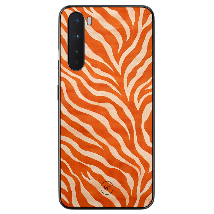 Mooie Telefoonhoesjes OnePlus Nord hoesje - Zebra oranje