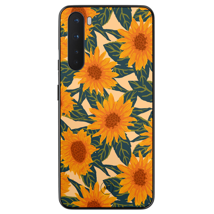 Mooie Telefoonhoesjes OnePlus Nord hoesje - Zonnebloemen