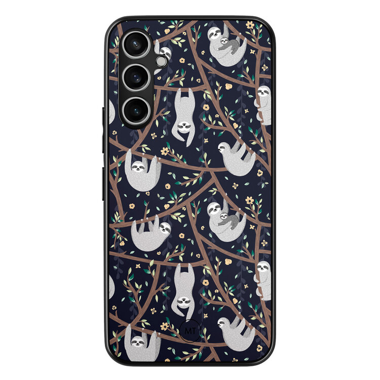 Mooie Telefoonhoesjes Samsung Galaxy A34 hoesje - Luiaard print