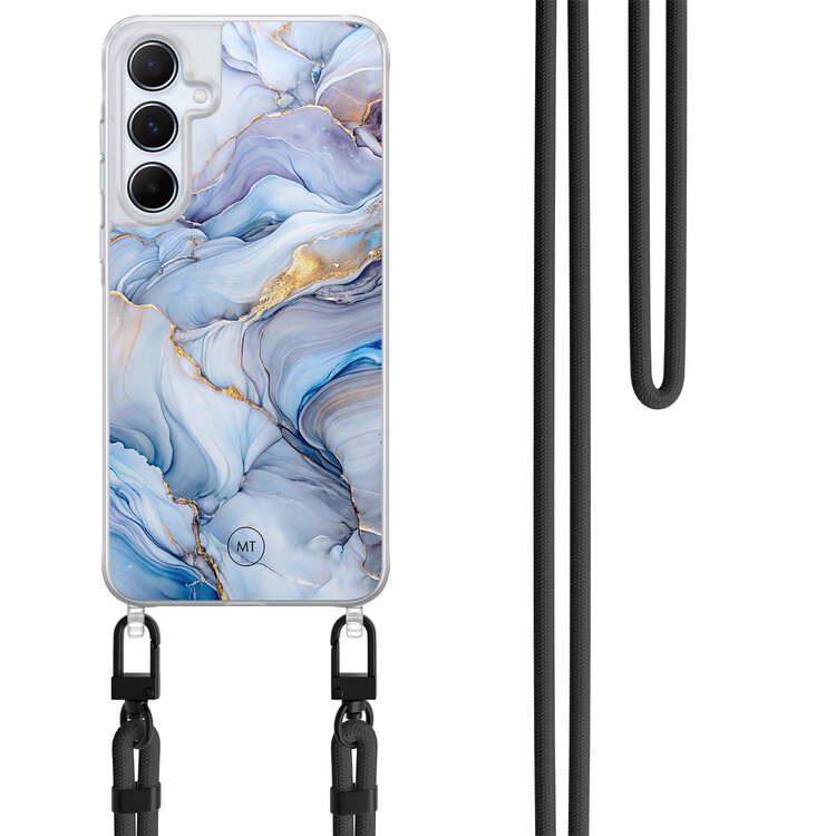 Mooie Telefoonhoesjes Samsung Galaxy A35 hoesje met zwart koord - Lavender dream