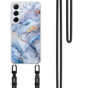 Mooie Telefoonhoesjes Samsung Galaxy A15 hoesje met zwart koord - Lavender dream