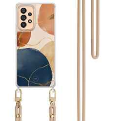 Mooie Telefoonhoesjes Samsung Galaxy A53 hoesje met beige koord - Abstract harmony