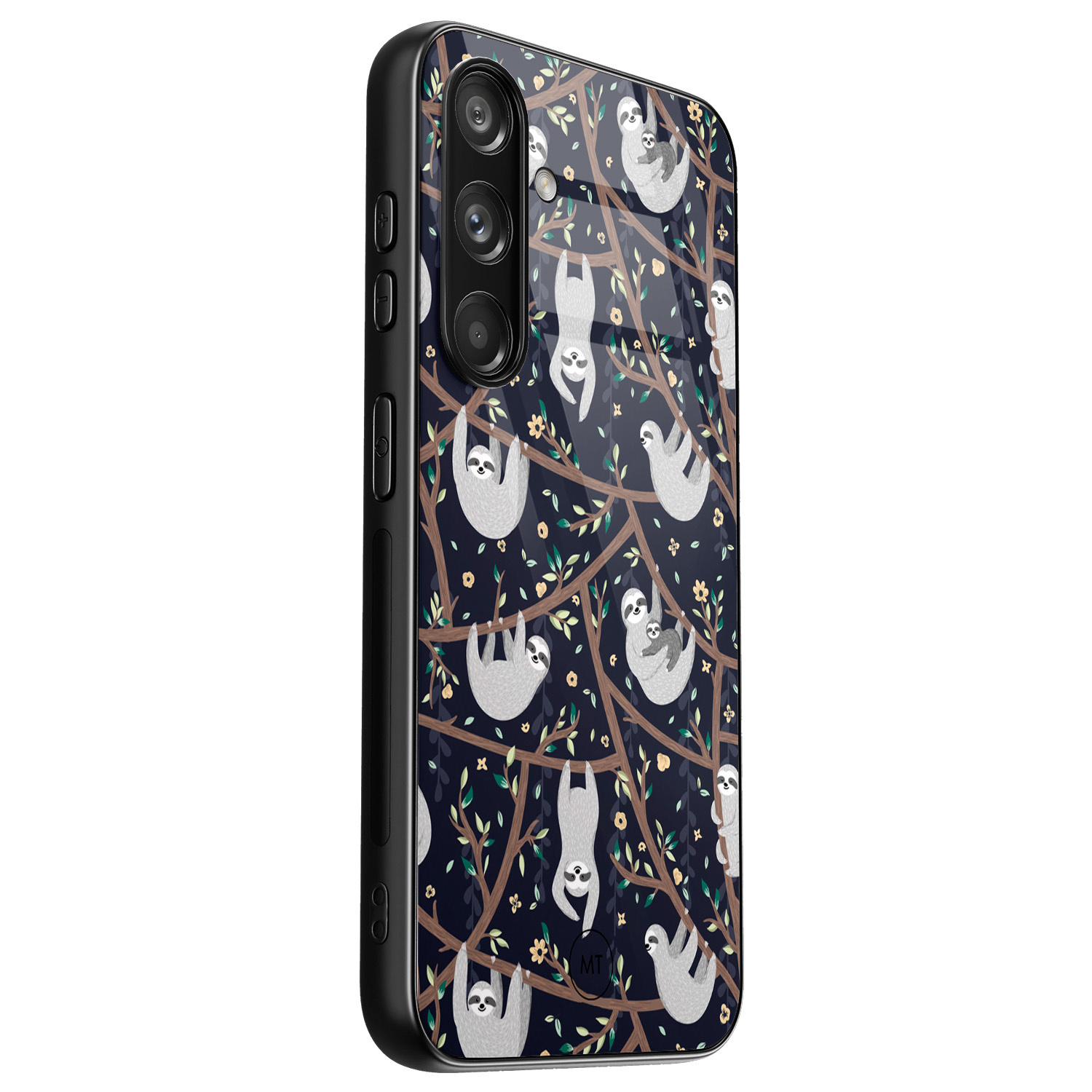 Mooie Telefoonhoesjes Samsung Galaxy S24 hoesje glas - Luiaard print