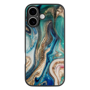 Mooie Telefoonhoesjes iPhone 16 hoesje glas - Magic marble