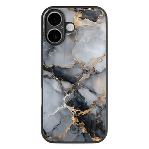 Mooie Telefoonhoesjes iPhone 16 hoesje glas - Marble mist