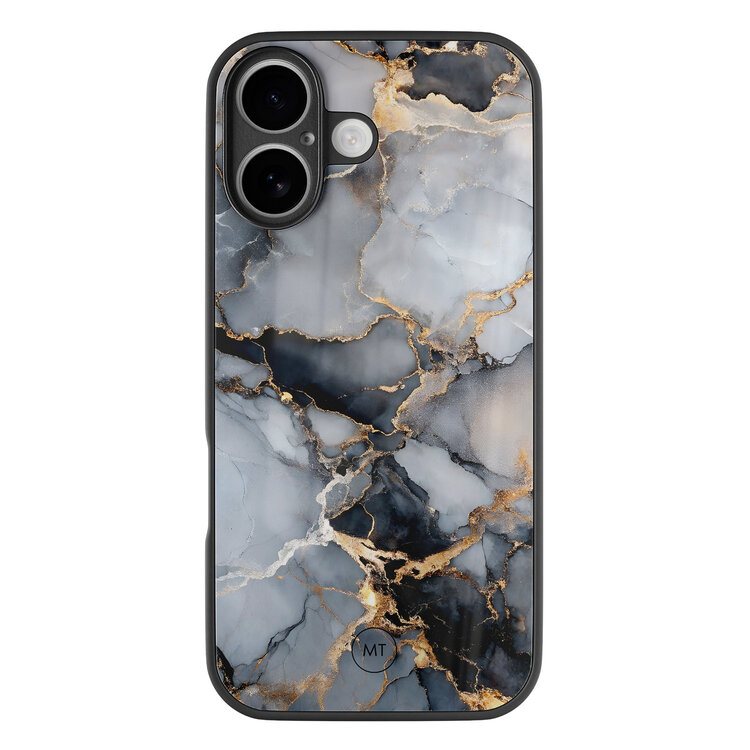 Mooie Telefoonhoesjes iPhone 16 hoesje glas - Marble mist