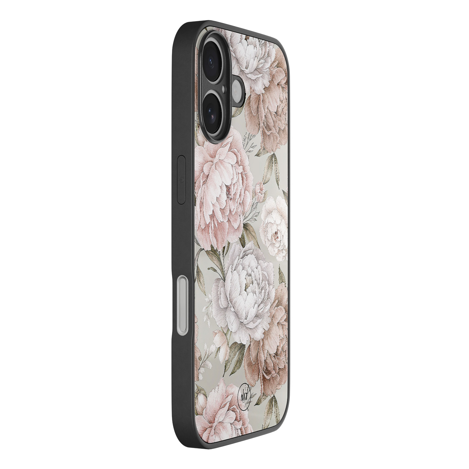Mooie Telefoonhoesjes iPhone 16 hoesje glas - Klassieke bloemen