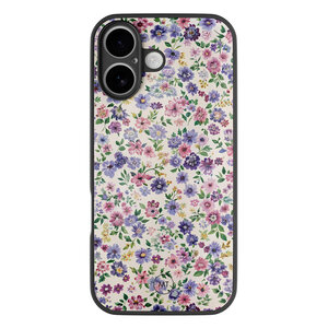 Mooie Telefoonhoesjes iPhone 16 hoesje glas - Purple garden
