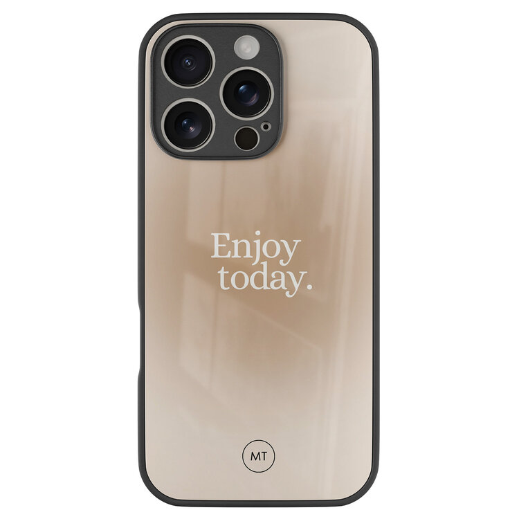 Mooie Telefoonhoesjes iPhone 16 Pro hoesje glas - Enjoy today