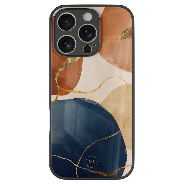 Mooie Telefoonhoesjes iPhone 16 Pro hoesje glas - Abstract harmony
