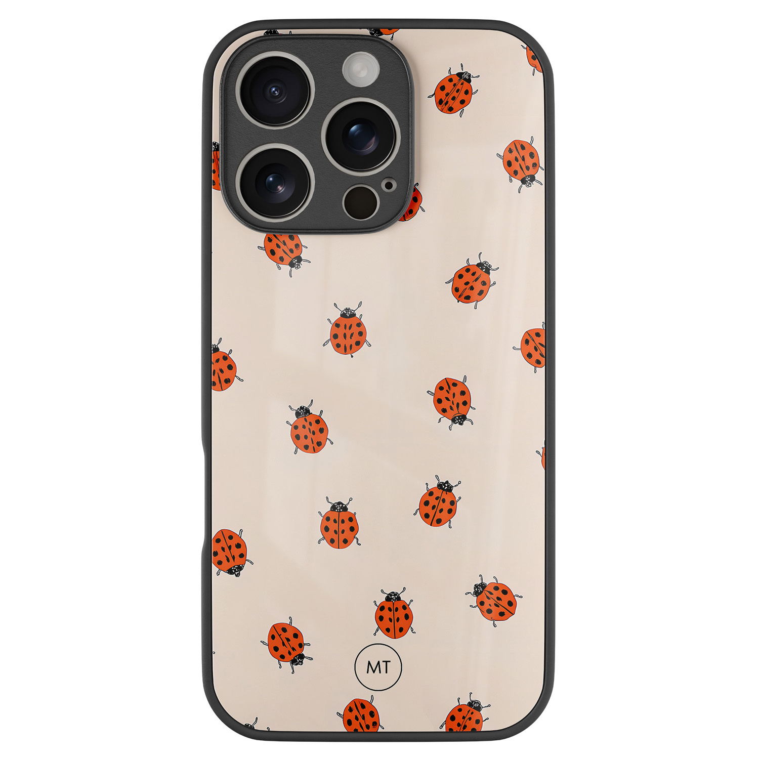 Mooie Telefoonhoesjes iPhone 16 Pro hoesje glas - Lieveheerstbeestjes