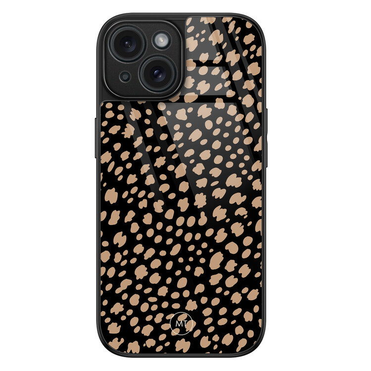 Mooie Telefoonhoesjes iPhone 15 hoesje glas - Savannah spots
