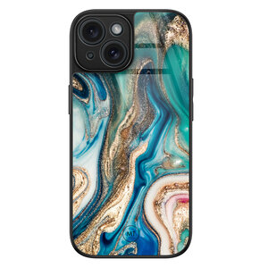 Mooie Telefoonhoesjes iPhone 15 hoesje glas - Magic marble