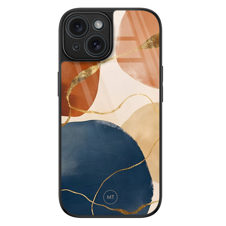 Mooie Telefoonhoesjes iPhone 15 hoesje glas - Abstract harmony