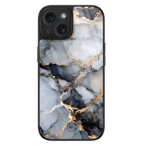 Mooie Telefoonhoesjes iPhone 15 hoesje glas - Marble mist