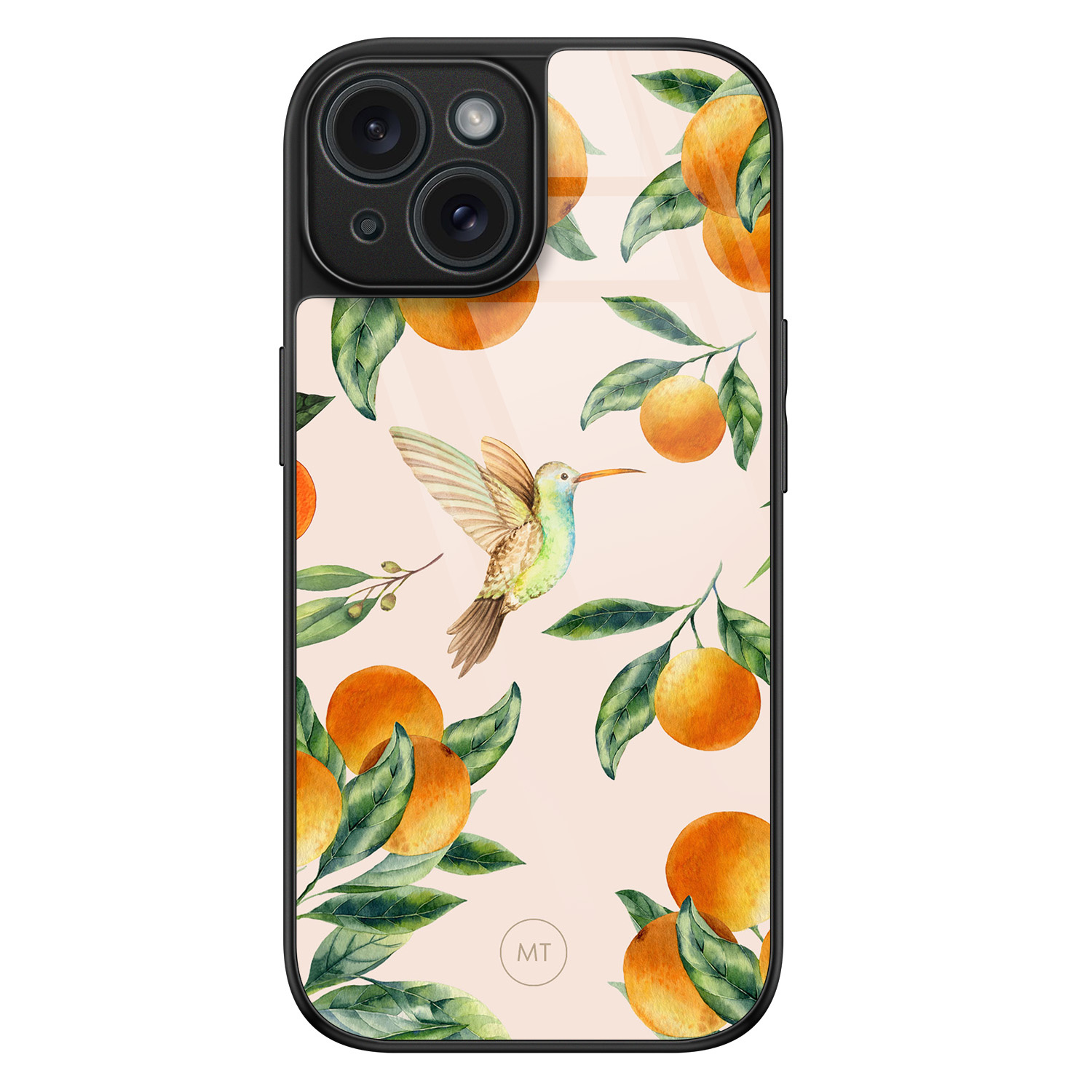 Mooie Telefoonhoesjes iPhone 15 hoesje glas - Tropical lemonade